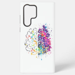 左脳 vs 右脳 クリエイティブ アート samsung galaxy s22 ultraケース