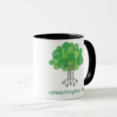 左黒いハンドルおよび唇を搭載するマグ- マグカップ (正面右)