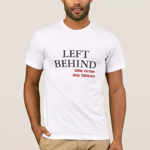 左、よいFICTIONBADの神学、後ろ Tシャツ