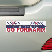 左、右、前に進む時間 バンパーステッカー (車上)