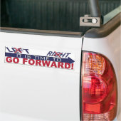 左、右、前に進む時間 バンパーステッカー (トラック上)