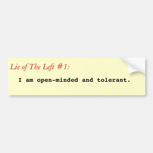 左#1バンパーステッカーのうそ バンパーステッカー (正面)