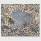 巧みなリーフ秋反射キッチンタオル ラッピングペーパー (フラット)