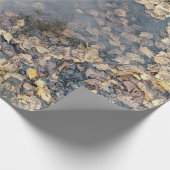 巧みなリーフ秋反射キッチンタオル ラッピングペーパー (角)