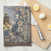 巧みなリーフ秋反射 キッチンタオル (四つ折り)