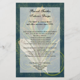 巧みな詳細孔雀フェザープログラムフライヤー チラシ