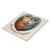 巧みに寄り集まった子猫たちの可愛らしいアートワーク タイル (側面)