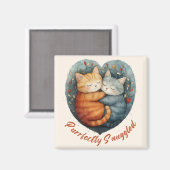 巧みに寄り集まった子猫たちの可愛らしいアートワーク マグネット (正面/裏面)