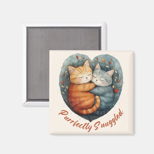 巧みに寄り集まった子猫たちの可愛らしいアートワーク マグネット (正面/裏面)