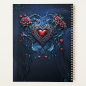 巧みに設計されたゴシックハート プランナー手帳 (裏面)