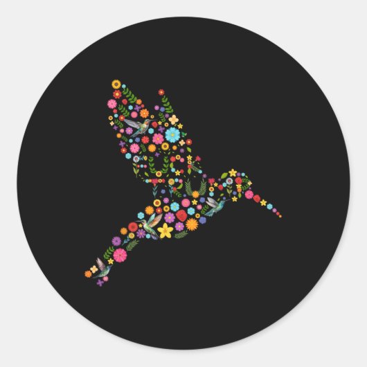 巧妙なアンチトランプフローラハミングバードヒドゥンメッグ ラウンドシール (正面)