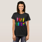 巧妙なアンチトランプAslサイン言語Lgbtq+レジスト Tシャツ (正面フル)