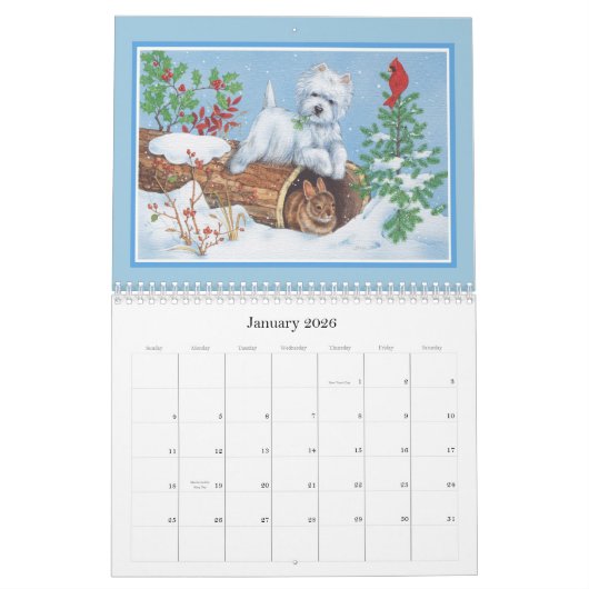 巧妙なウェスティカレンダー カレンダー (1月 2026)