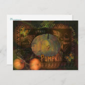 巧妙なカボチャの感謝祭 シーズンポストカード (正面/裏面)