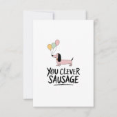 巧妙なソーセージおめでとう サンキューカード (正面)