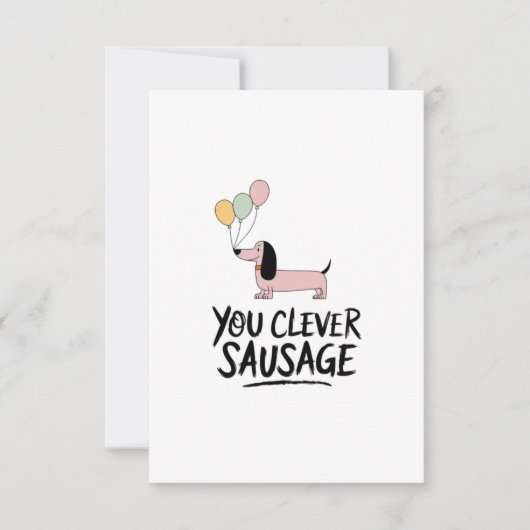 巧妙なソーセージおめでとう サンキューカード (正面)