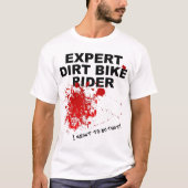 巧妙なライダーの血のおもしろいな土のバイクMotocrossT-Shi Tシャツ (正面)