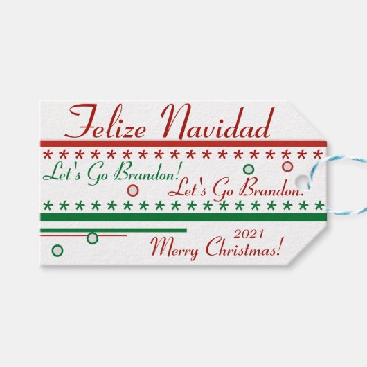 巧妙な包装紙 ギフトタグ (正面(横))