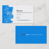 巧妙な名刺(青い) -版を貯えて下さい 名刺 (正面/裏面)