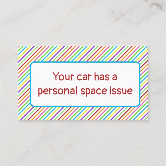 巧妙な悪い駐車場 コーリングカード (正面)