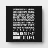 巧妙な成功モチベーション、ジム、ハッスル、Inspを粉砕 フォトプラーク (正面)