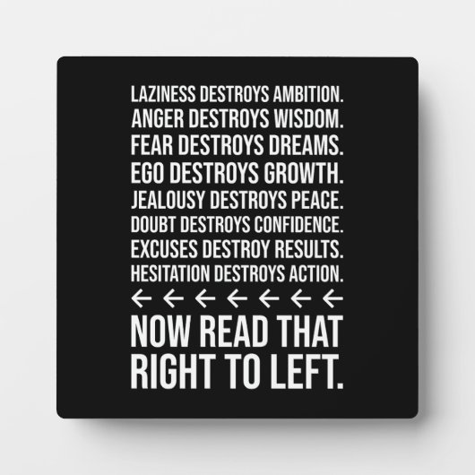 巧妙な成功モチベーション、ジム、ハッスル、Inspを粉砕 フォトプラーク (正面)