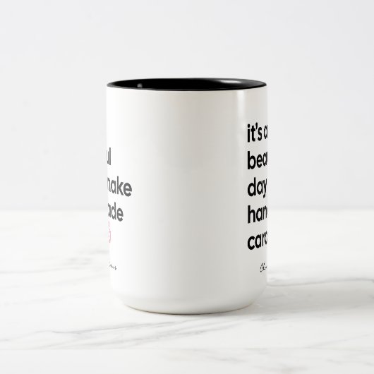 巧妙な手作りカードメーカーのためのパーソナライズされたマグカップ ツートーンマグカップ (中央)