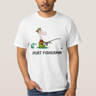 巧妙な漁師のおもしろいな魚釣り Tシャツ