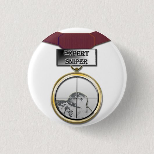 巧妙な狙撃兵メダルボタン 缶バッジ (正面)