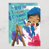 巧妙な誕生日招待状カード (正面/裏面)