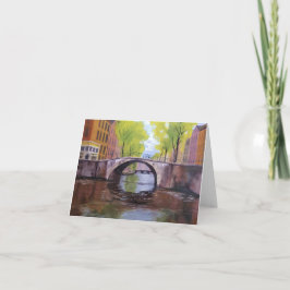 巧妙な運河のノートカード サンキューカード