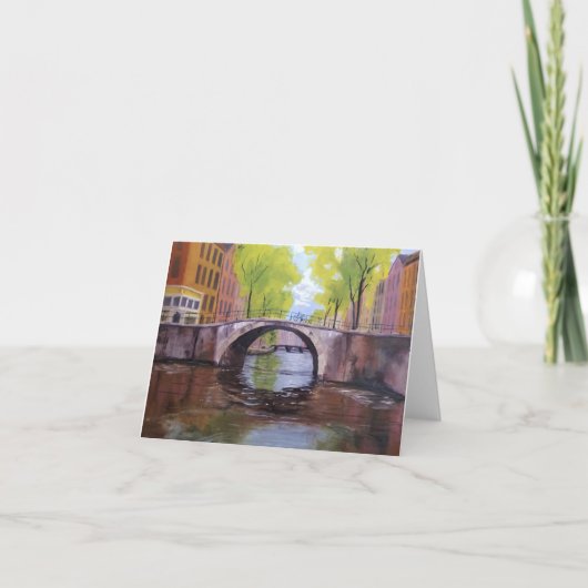 巧妙な運河のノートカード サンキューカード (正面)