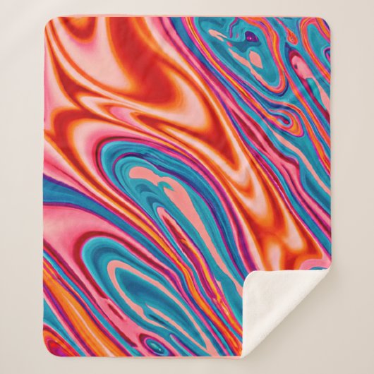 巧妙な配色 シェルパブランケット (正面)