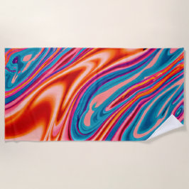 巧妙な配色 ビーチタオル