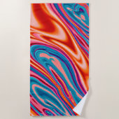 巧妙な配色 ビーチタオル (正面)