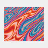 巧妙な配色 フリースブランケット (正面(横))