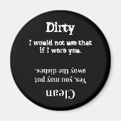 巧妙な食洗機マグネットのクリーンまたはダーティ マグネット (正面)