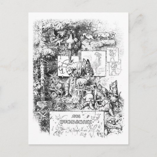 巧妙なmr.キツネはがき ポストカード (正面)