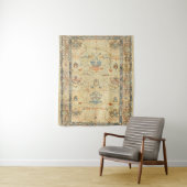 巧妙に素晴らし細工された黄色い埃っぽいブルースグレイ  タペストリー (インサイチュ)