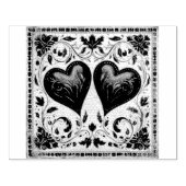 巧妙に細工された愛：グーアッシュのバレンタインハート ラバースタンプ (インプリント)