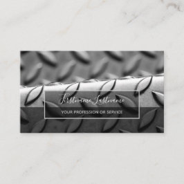 巧妙に細工された抽象芸術ダイヤモンド金属プレート表面 名刺