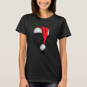 巨おもしろい人シュナウザーサンタクリスマスドッグマム Tシャツ