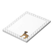 巨乳の可愛い漫画の犬 ノートパッド (回転)