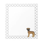 巨乳の可愛い漫画の犬 ノートパッド (正面)