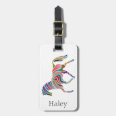 巨乳ガールファンタジー馬パーソナライズされた ラゲッジタグ (正面縦)