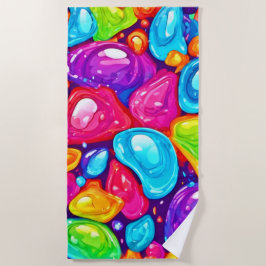 巨乳：アート鮮やかスタイル ビーチタオル