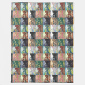 巨人のコーズウェイ…北アイルランドのコラージュ フリースブランケット (正面)