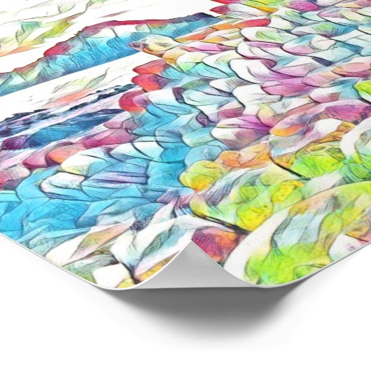 巨人のコーズウェイ…北アイルランドのコラージュ ポスター (角)