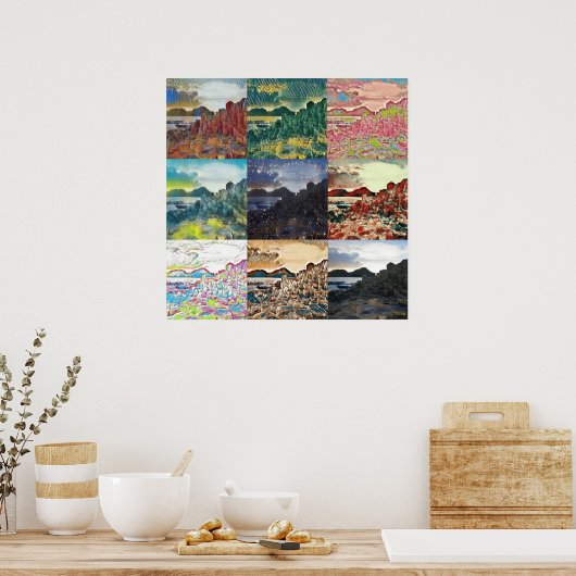 巨人のコーズウェイ…北アイルランドのコラージュ ポスター (キッチン)