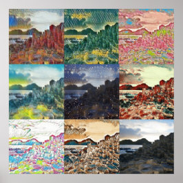 巨人のコーズウェイ…北アイルランドのコラージュ ポスター